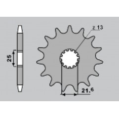 CHT ZĘBATKA PRZEDNIA 564 16 SUZUKI GSR 600 / GSXR 600/750, TDM 850`91-01 (JTF520.16)